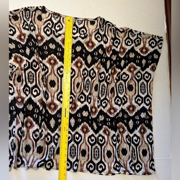 Chico’s caftan blouse top in tan, black, & brown Sx- L/XL. R4 - Picture 8 of 8